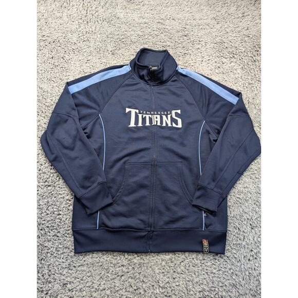 Tennessee Titans Jacket Men Large Blue NFL Team Apparel Zip Embroidered Casual - Picture 1 of 6